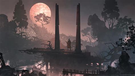 Moonlight Samurai Sekiro: Shadows Die Twice Live Wallpaper - MoeWalls