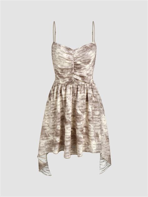 Tie Dye Midi Asymmetric Dress Cider