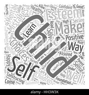 Self Esteem Word Cloud Concept Vector Illustration Stock Vector Art