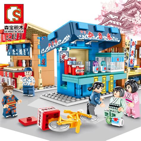 SEMBO 601065 601068 Japanese Street Food Street Scene SEMBO Block