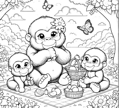 Gorilla Coloring Pages Coloring Pages Gem