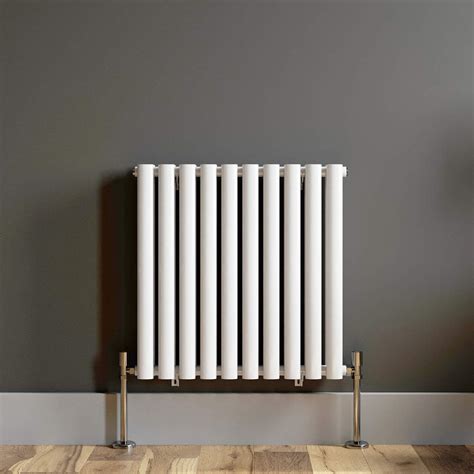 Ibathuk 600 X 800 Mm Horizontal Column Radiator Matt Anthracite Oval