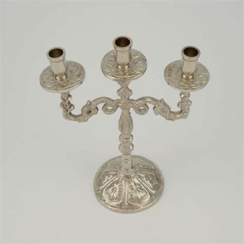 Silver Byzantine Three Candle Holder Blessedmart