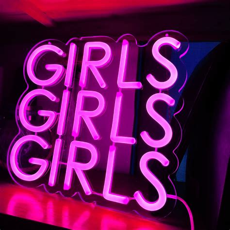 Neon Sign Girl 30x17cm Custom Personalized Name Led Light Up Neon Signs