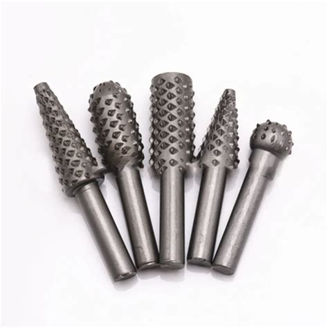 TOP 5pcs Set Steel Rotary Rasp File 1 4 Shank Rotary Craft Files Rasp