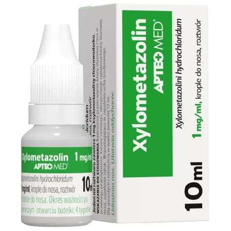 Xylometazolin APTEO MED 1 mg ml krople do nosa roztwór 10 ml