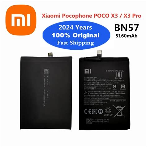 Bater A Original BN57 Para Xiaomi Pocophone Poco X3 X3 Pro NFC 2024 MAh