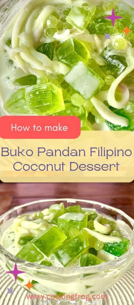 Easy Buko Pandan Recipe Filipino Coconut Dessert Cooking Frog