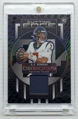 2023 Obsidian CJ Stroud Cutting Edge Electric Etch Purple Jersey RC