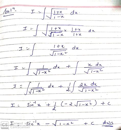 Int Sqrt Dfrac 1 X 1 X Dx