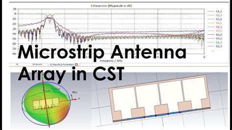 How To Design Microstrip Patch Antenna Array Using Cst Youtube