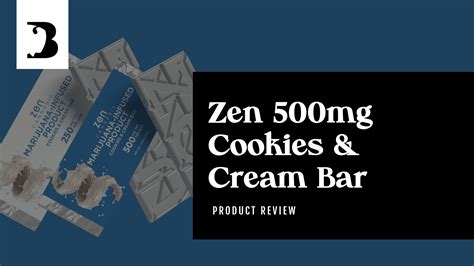 Zen Cannabis Mg Cookies Cream Chocolate Bar