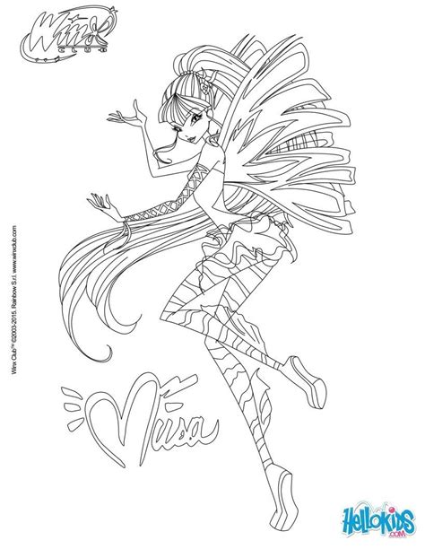 Winx Club Coloring Pages Musa Transformation Sirenix Fairy