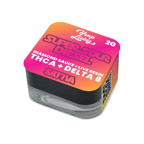 Thca Delta 8 2g Diamond Sauce Super Sour Diesel Hemp Living Usa