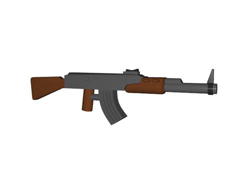 ak47 lego 3d model