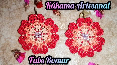 aretes de chaquira rosa pétalos de corazón YouTube