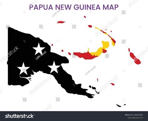 High Detailed Map Of Papua New Guinea Outline Royalty Free Stock