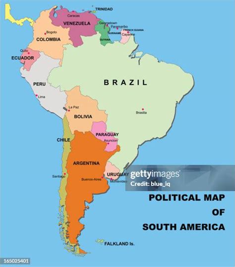 South America Political Map With Capitals