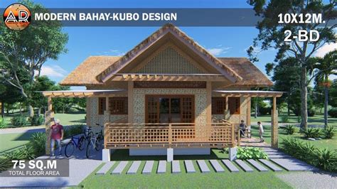 10X12M. MODERN BAHAY KUBO DESIGN | 2 BEDROOMS | 75 SQ.M | MODERN BAHAY ...