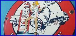 Vintage Mobil Gasoline Porcelain Gas Motor Oil Pegasus Friendly