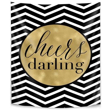 Cheers Darling Black White Chevron Bed Bath And Beyond 31025585