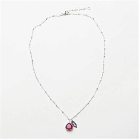 Pure Ruby Birthstone Necklace [For July] // Tiny Rituals