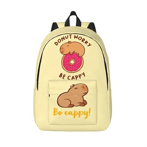 Capybara Be Happy Mochila De Dibujos Animados Para Estudiantes Mochila