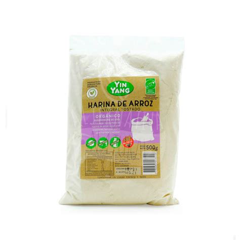 Harina de arroz integral tostado orgánico x 500g Yin Yang