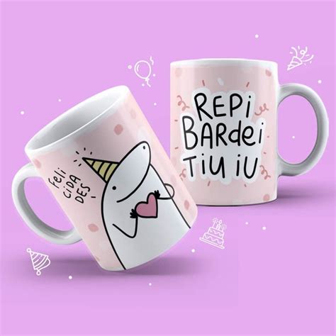 Caneca Feliz Anivers Rio Flork Elo Produtos Especiais