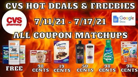 CVS Hottest Deals Freebies Starting 7 11 CVS Coupon Matchups CVS