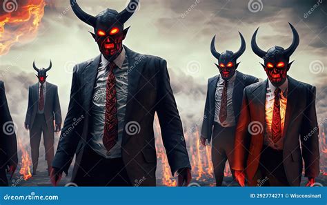 Evil Lawyer Businessman Devil Hell Stock Illustration Illustration