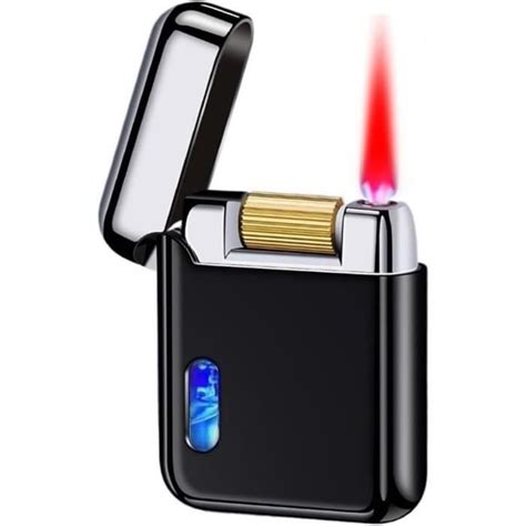 Nouveau Briquet Torche Au Butane Coupe Vent R Glable Jet Rouge