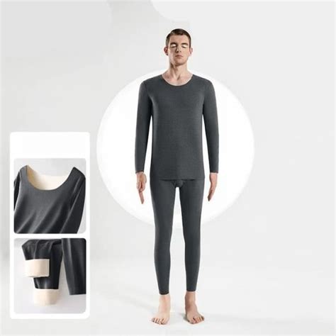 Ensemble de lingerie Ensemble de sous vêtements thermiques pour hommes