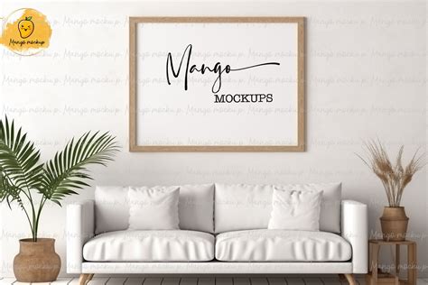 Frame Mockup, Living Room Mockup Graphic by MangoMockup · Creative Fabrica