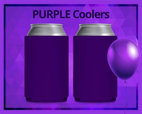 Blank Can Coolers Dark Purple Can Coolers Beverage Insulators Etsy