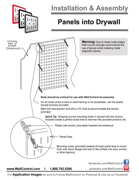 Metal Pegboard Installation | How to install peg boards by installing Wall Control steel ...