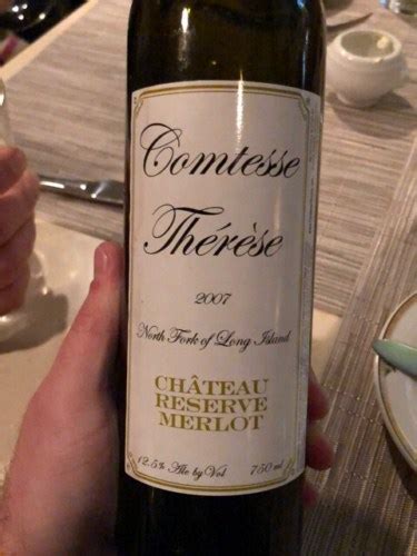 Comtesse Thérèse Château Reserve Merlot Vivino Canada