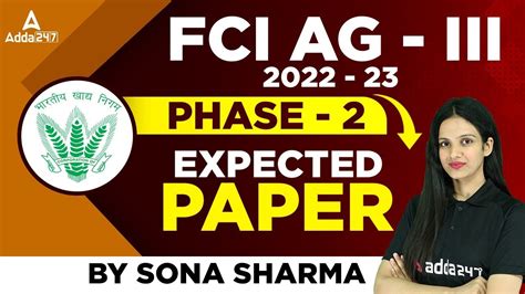 Fci Ag 3 2022 23 Phase 2 Reasoning Expected Paper By Sona Sharma