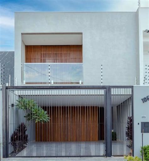 Casa Freij Fachada De Casa Em Concreto Aparente E Madeira Studio