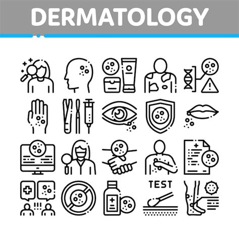 Premium Vector Dermatology Skin Care Collection Icons Set Vector