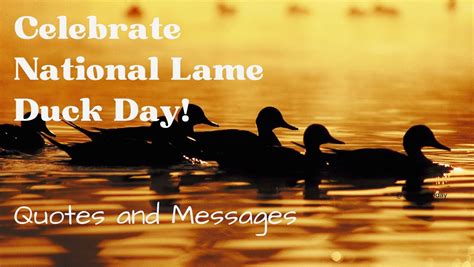 National Lame Duck Day: Quotes and Messages to Inspire on February 6th ...