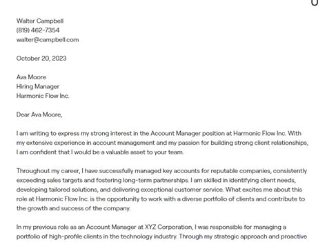 9 Account Manager Cover Letter Examples With In Depth Guidance