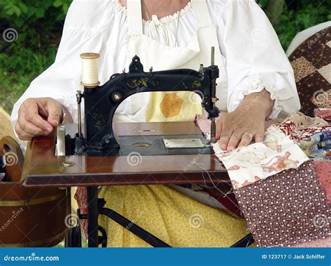 Antique Sewing Machine Stock Image Image Of Machine Obsolete