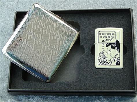 BRIQUET ORIGINAL ZIPPO Planeta Comic avec étui à cigarettes dans