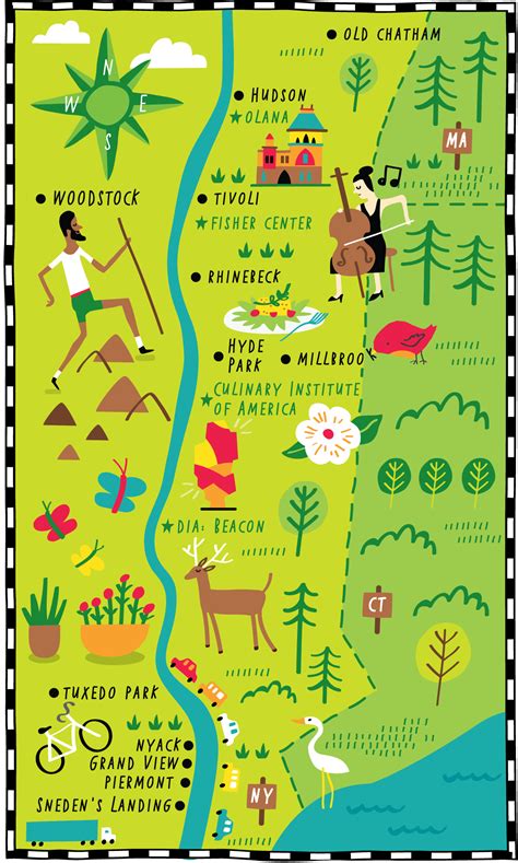 Illustrated Map Of The Hudson Valley In New York — Nate Padavick