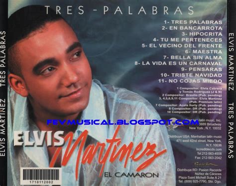 Fev Musical S Elvis Martinez Tres Palabras Premium