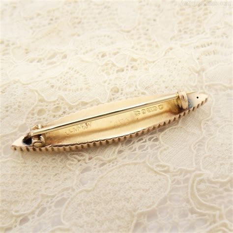 Antiques Atlas Pretty Victorian Ct Gold Seed Pearl Bar Brooch