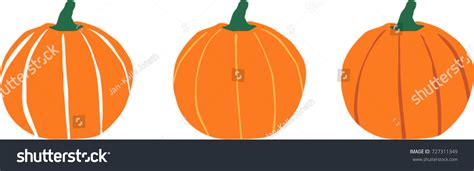 Set Hand Drawn Vector Pumpkins Stock Vector Royalty Free