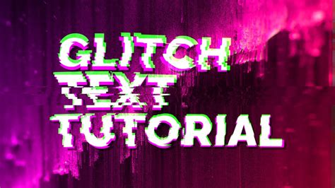 Glitch Text Tutorial After Effects Youtube