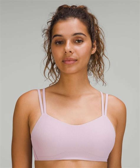 Lululemon Like A Cloud Ribbed Bra Light Support B C Cup Dusty Rose Lulu Fanatics